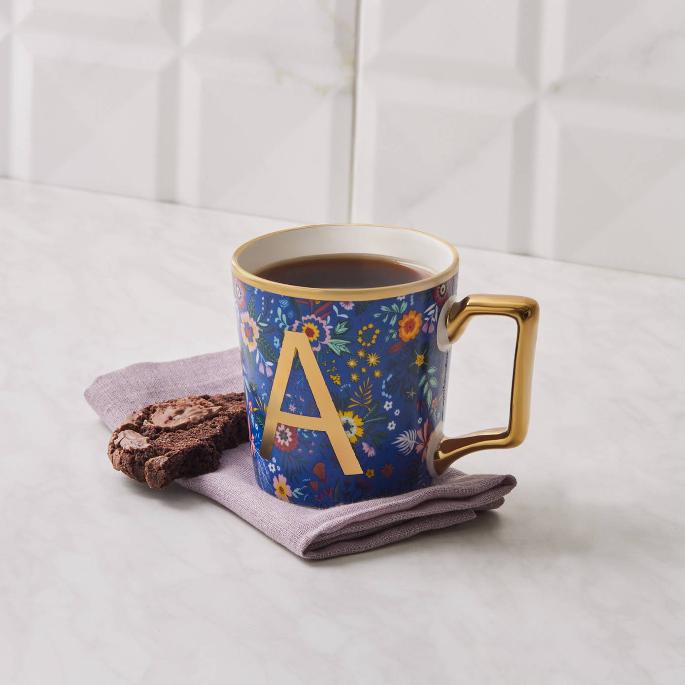 Karaca Flower A Letter Mug 350 Ml