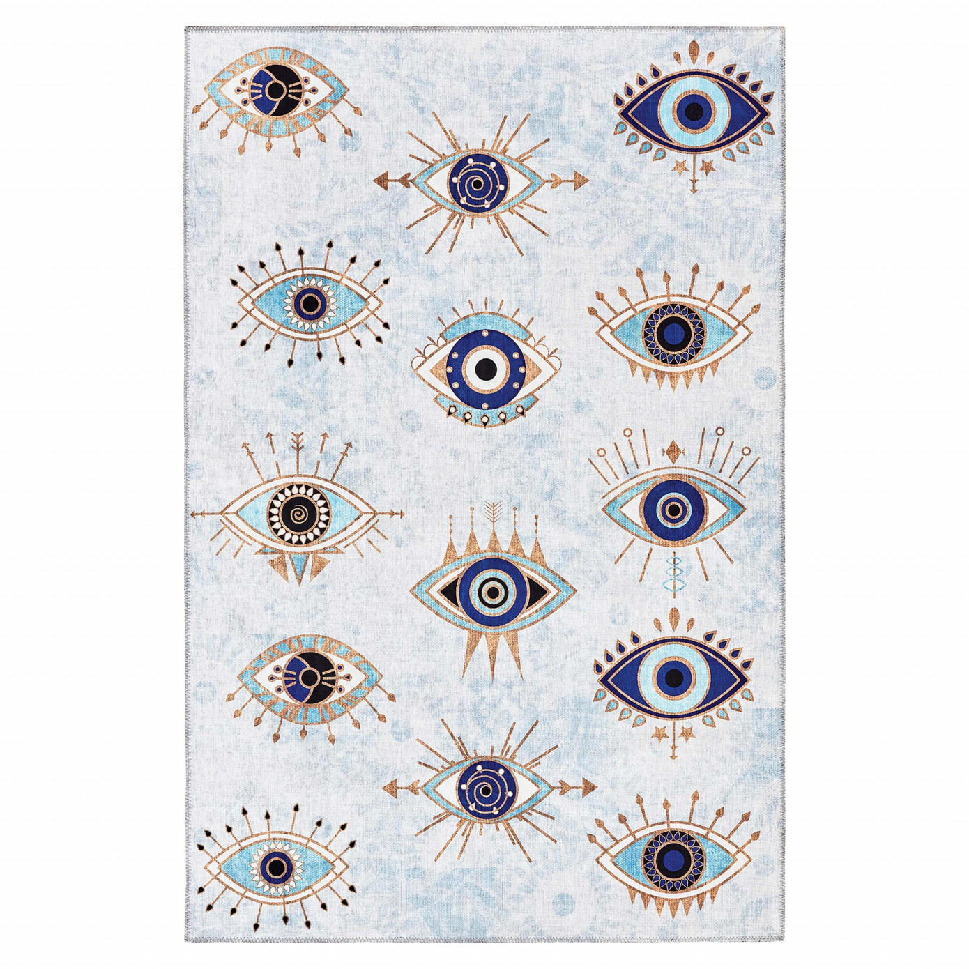 Cashmere Carpet Decorative Art Kitchen Evil Eye 80x300 Cm