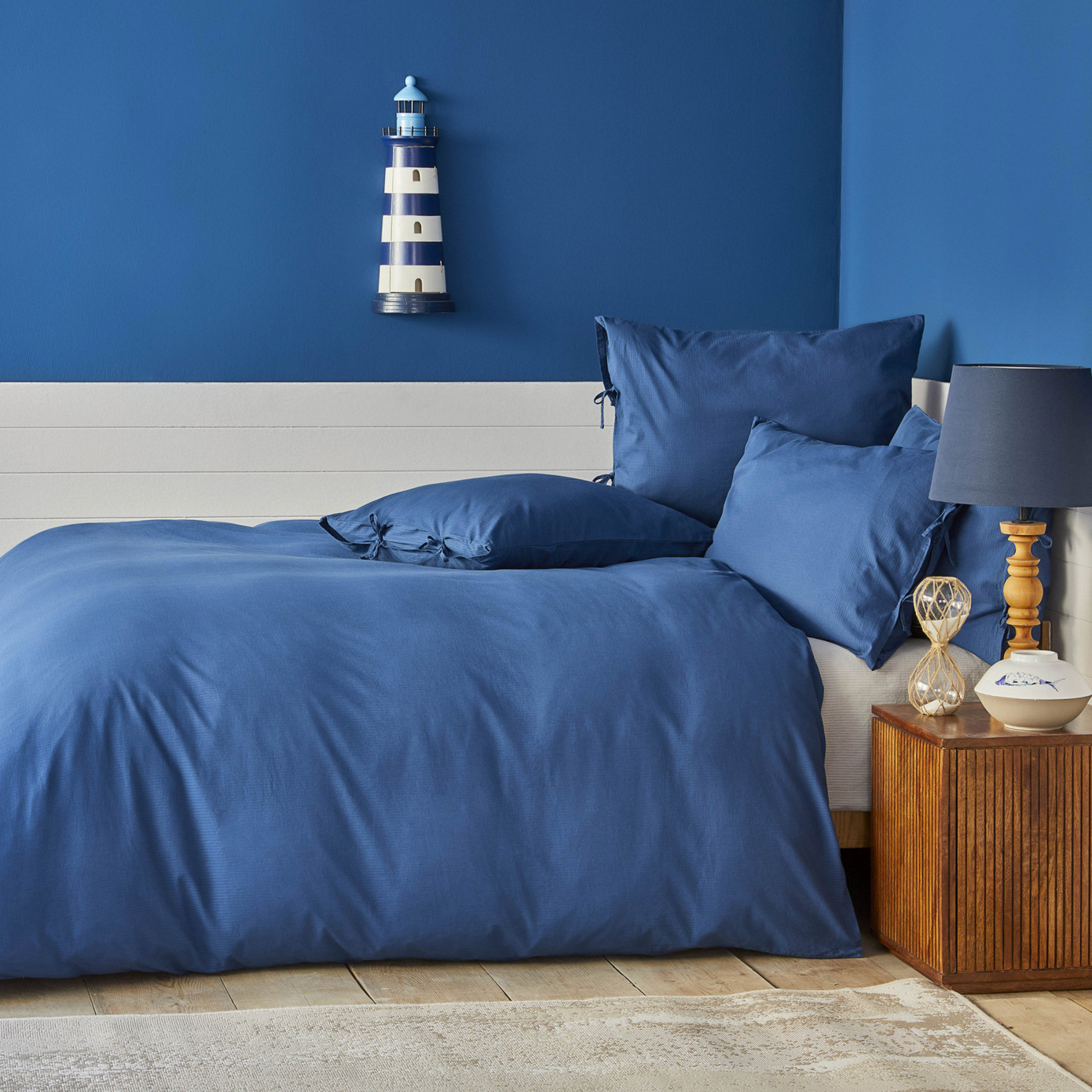 Nautica Home Pruva Navy Blue Single Duvet Cover Set