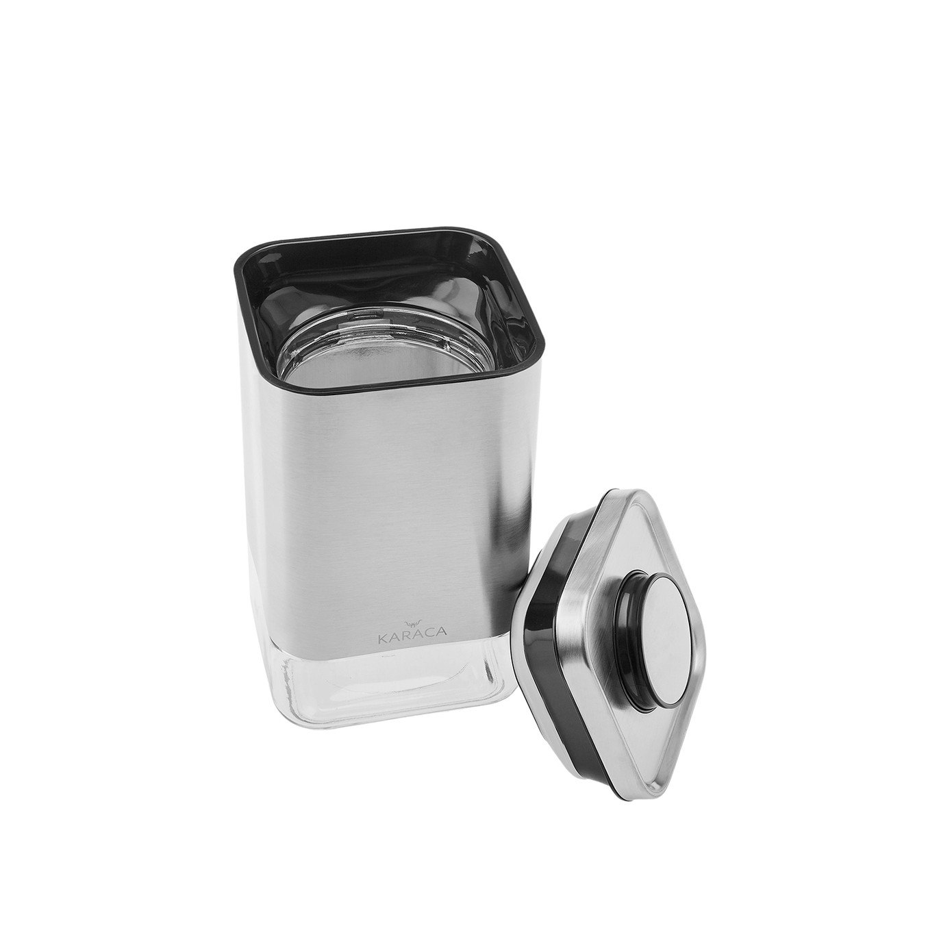 Karaca Avangart Inox Vacuum Glass Storage Container - M