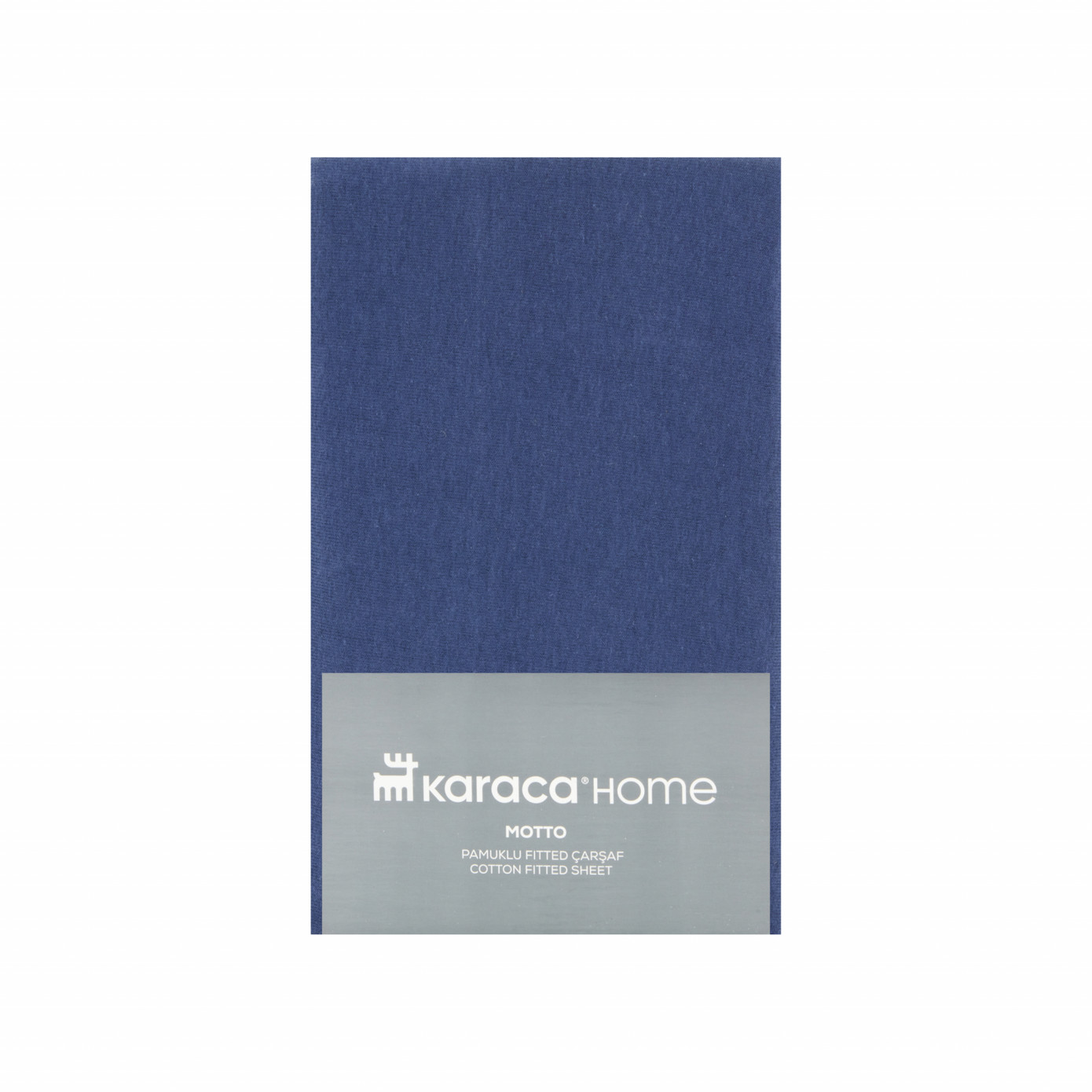 Karaca Home Motto Combed Cotton Single Fitted Bed Sheet 100x200+30 Cm Indigo