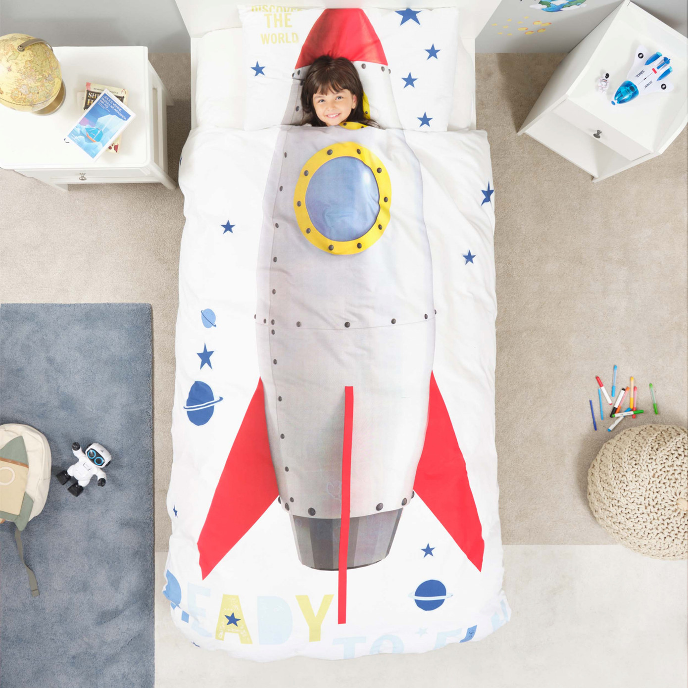 Karaca Home Young Rocket 100% Cotton Single Duvet Cover Set