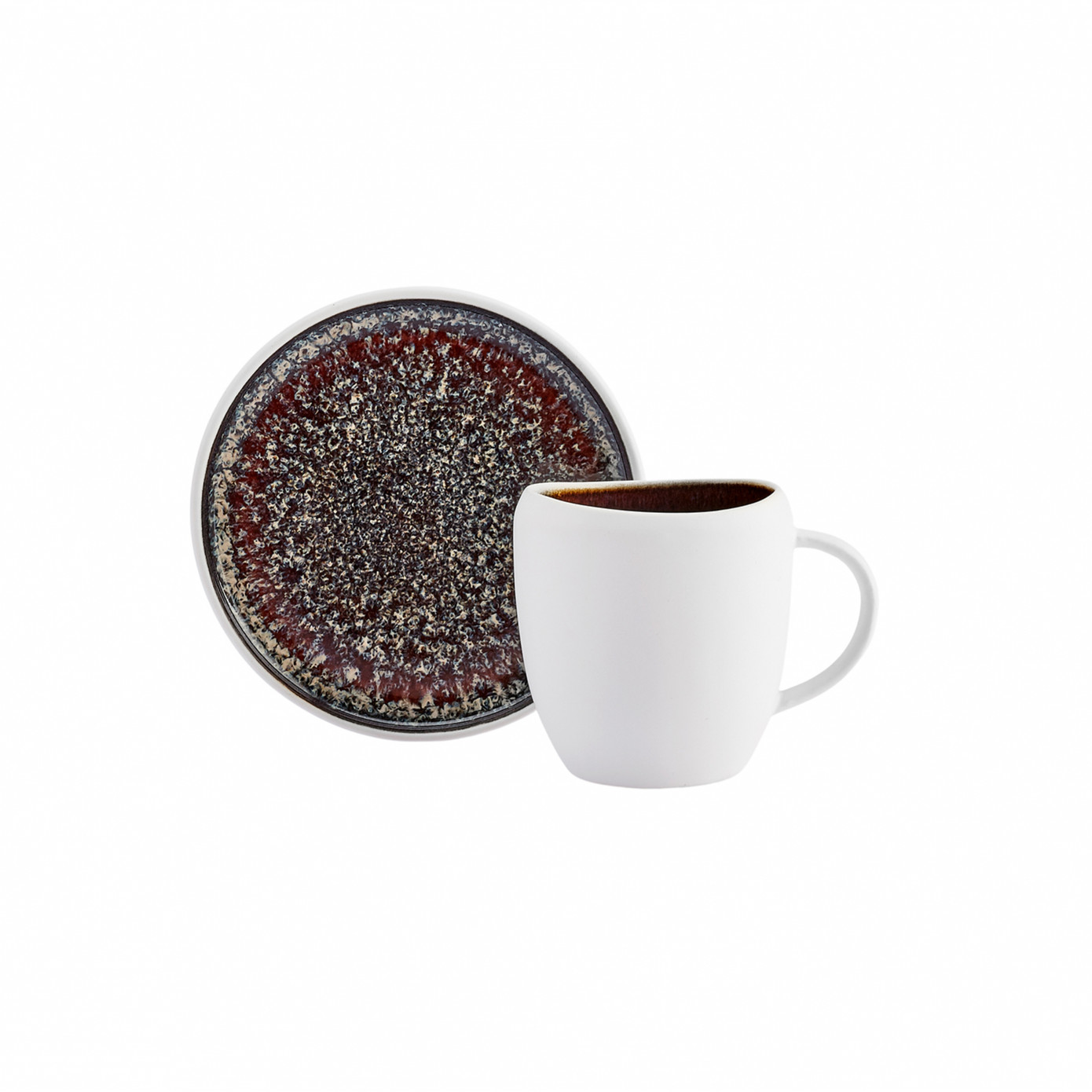 Karaca Galactic Set Of 2 White Coffee Cups 100 Ml