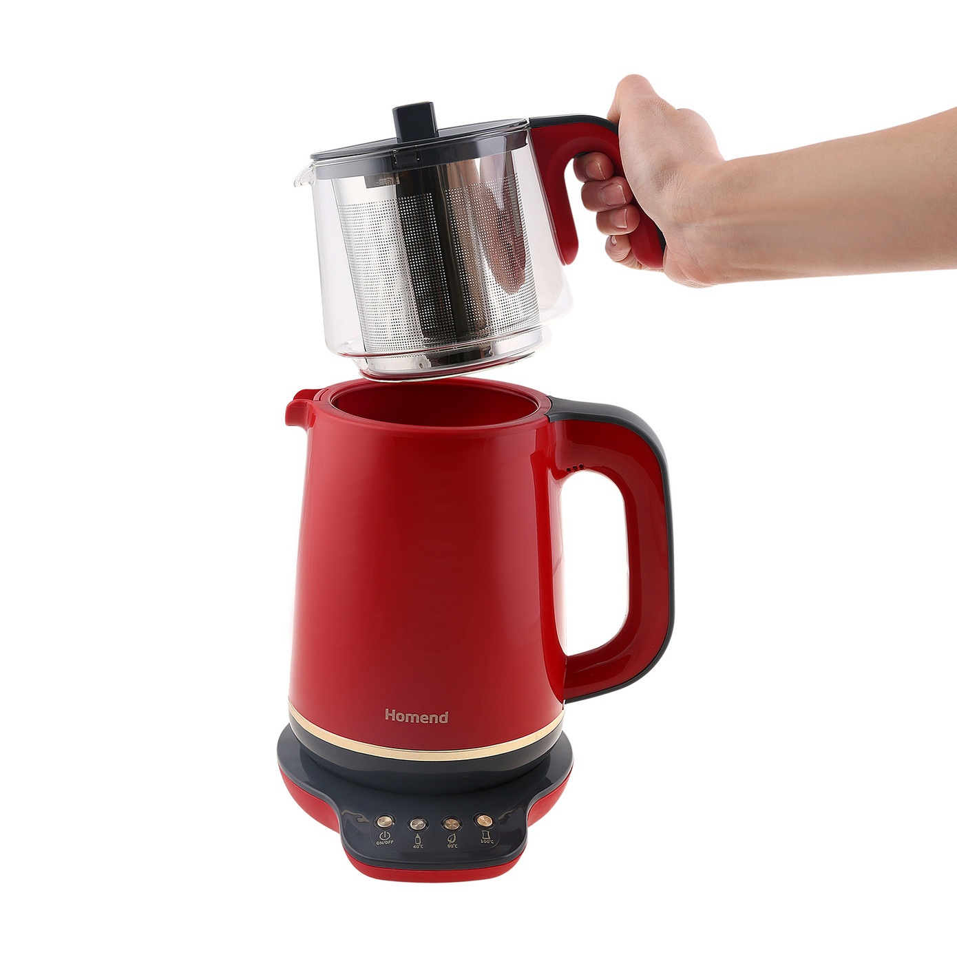 Homend Royaltea 1761h Talking Tea Maker Red Gold