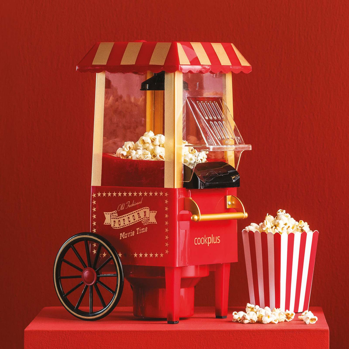 Cookplus Kitchensever Red Popcorn Popcorn Machine