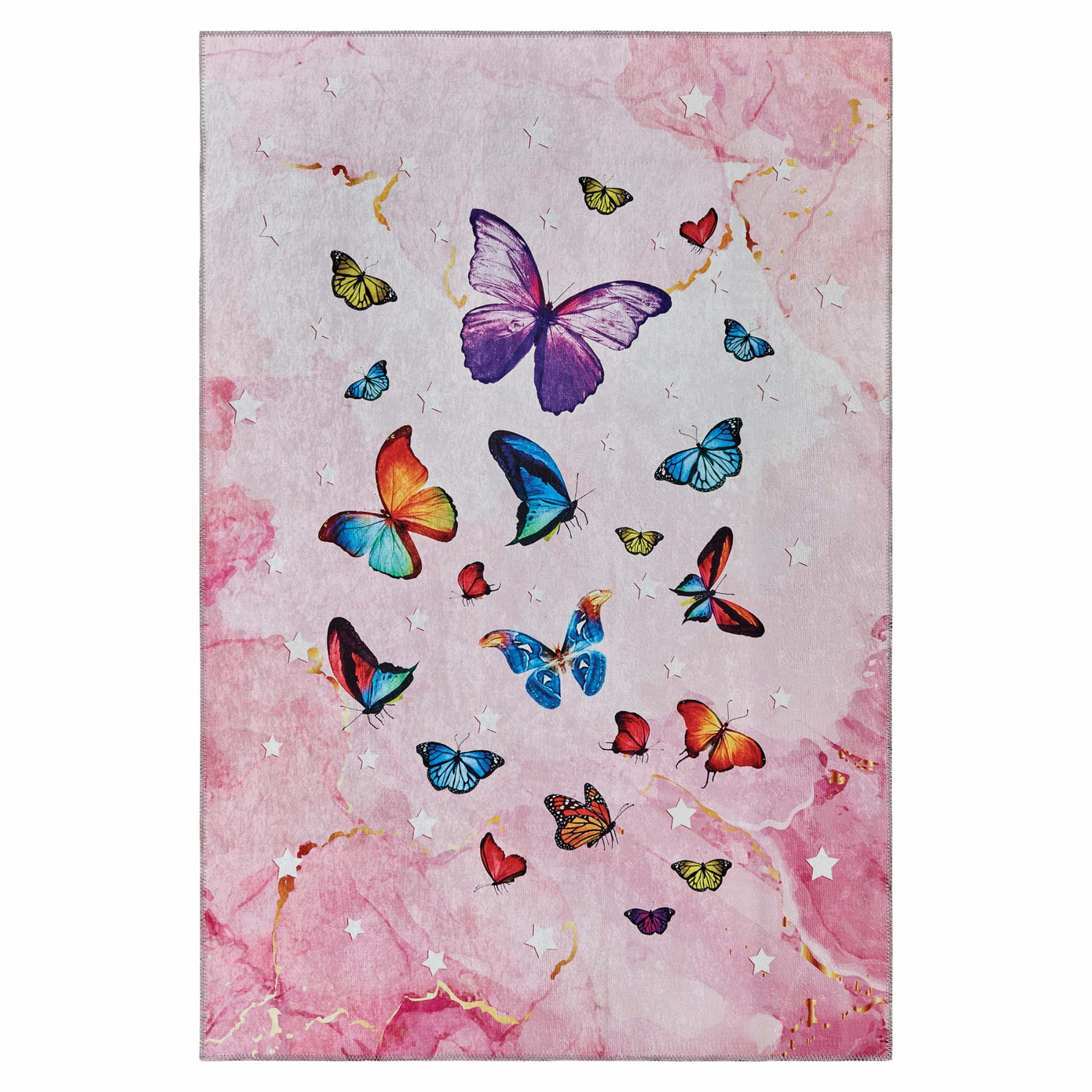 Cashmere Carpet Decorative Art Kids/Teen ButterFly Glam 80x150 Cm