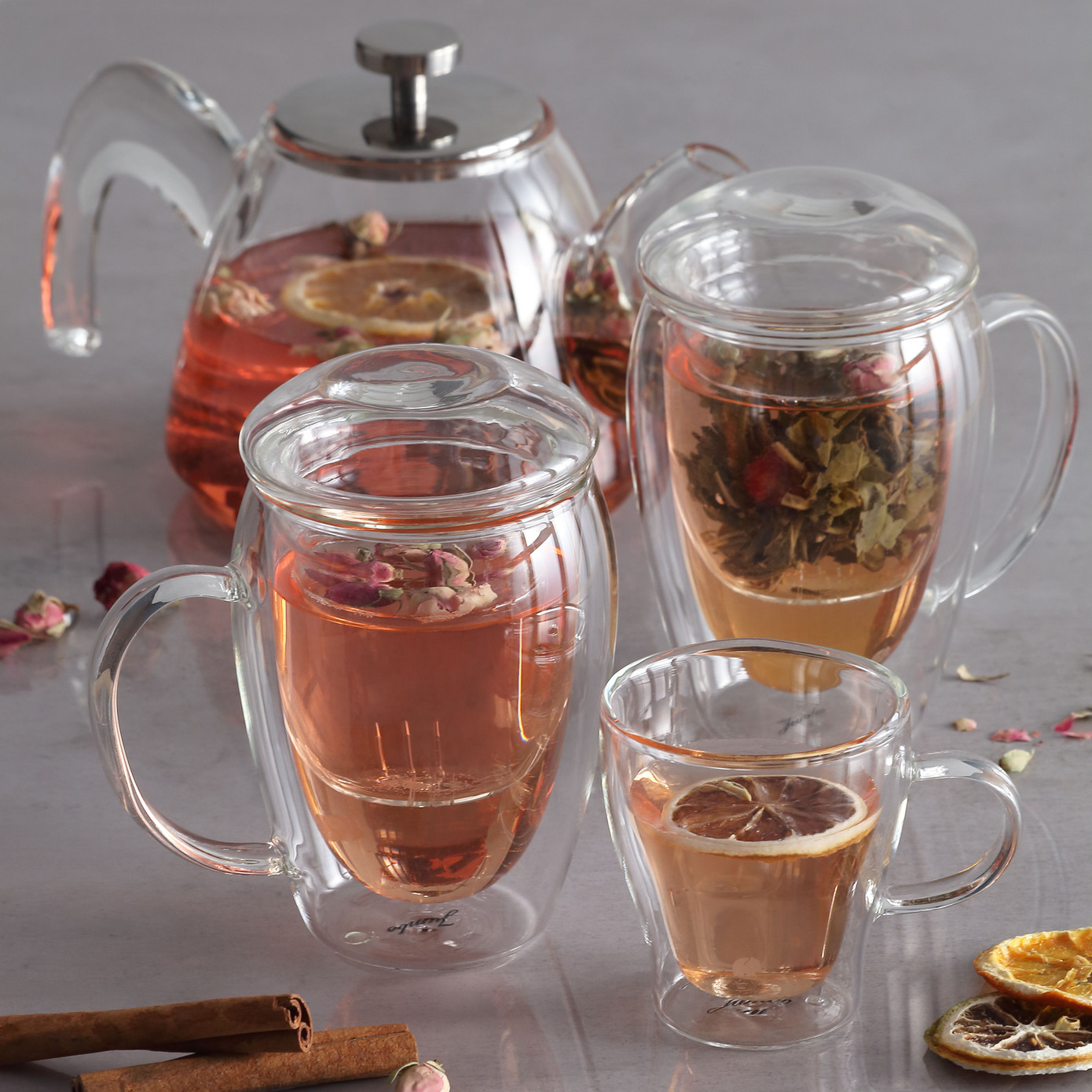 Jumbo Glory Double Wall Herbal Tea Glass 280 Ml