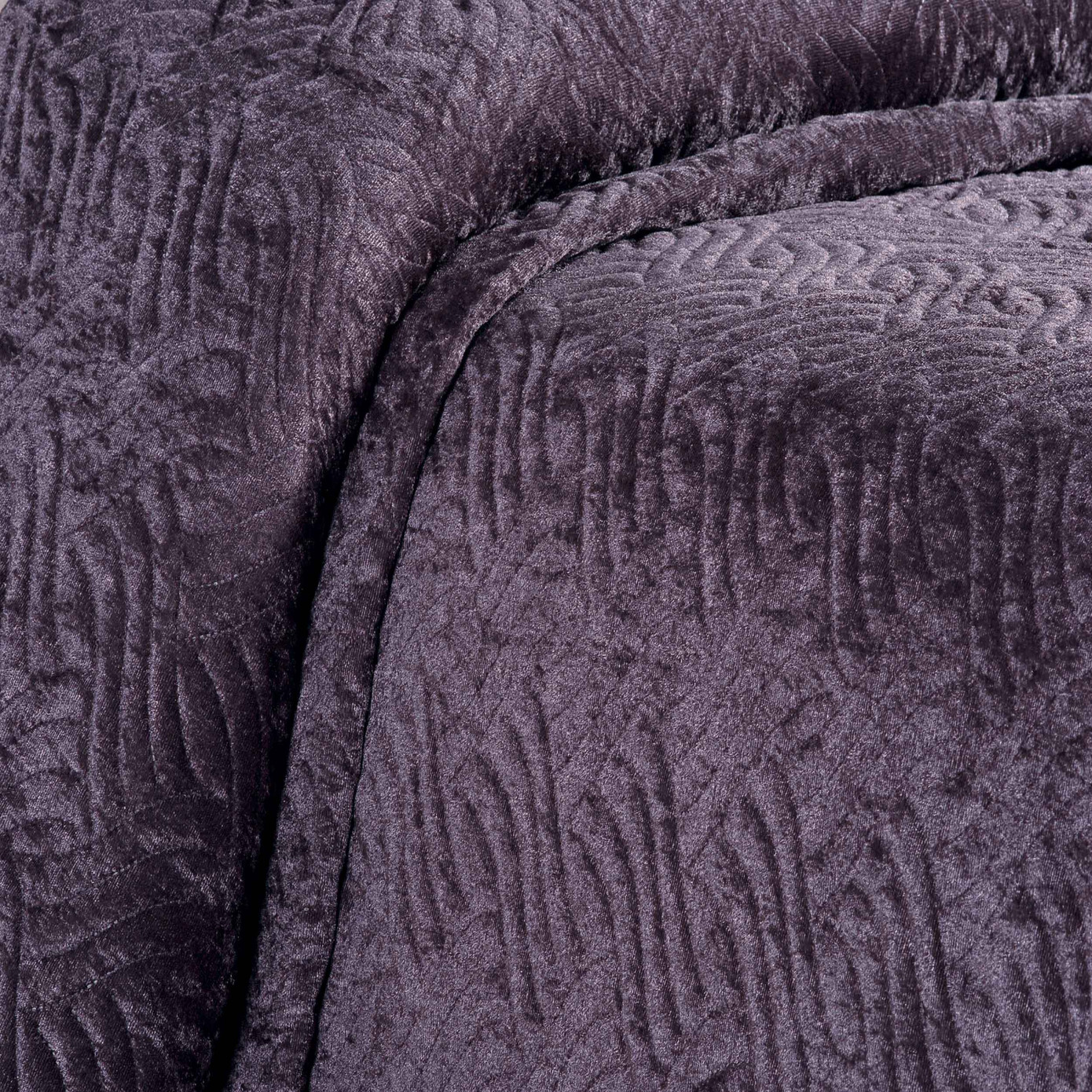 Karaca Home Lamia Plum Velvet Single Bedspread