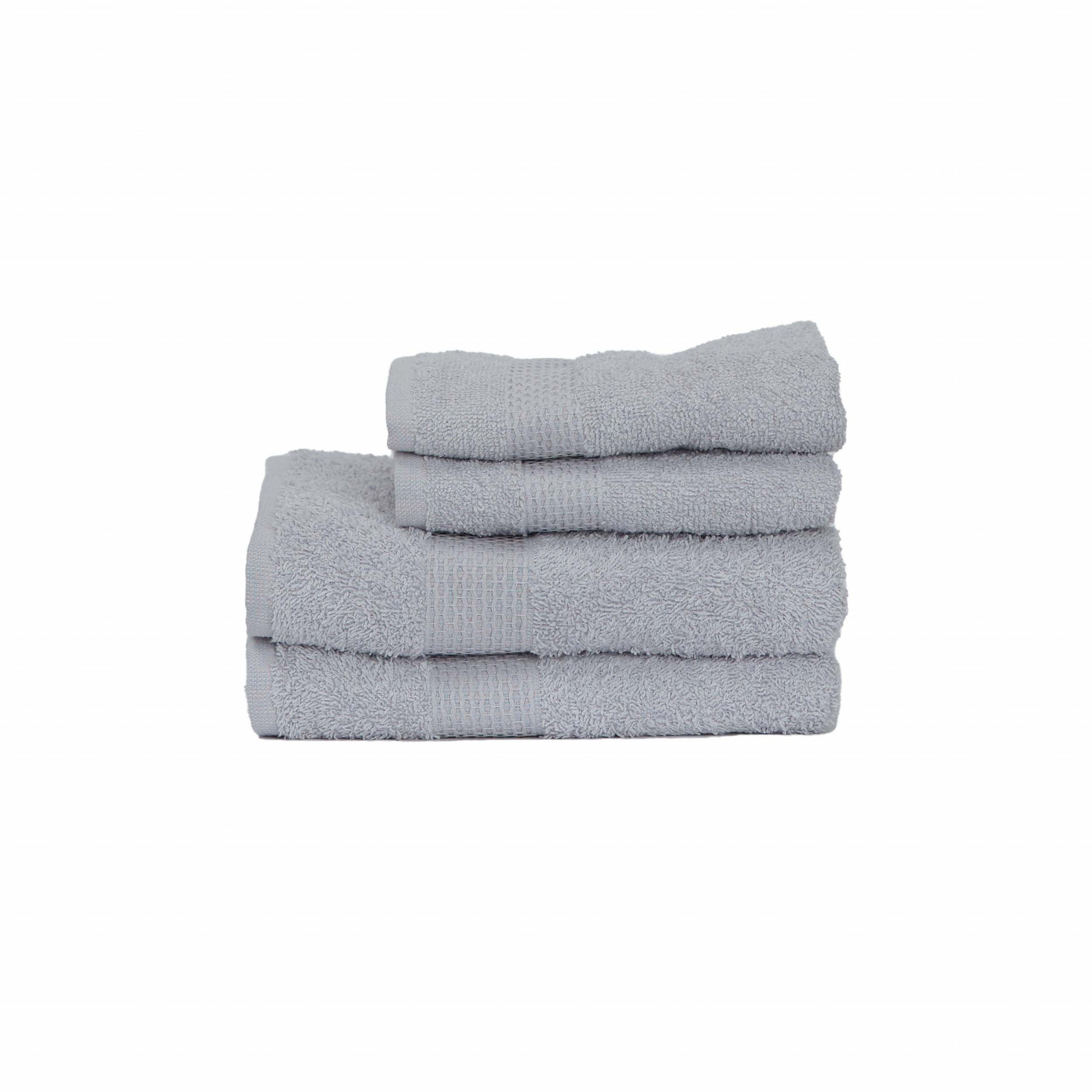 Karaca Home Vicente Gray 100% Cotton 4-Piece Towel Set