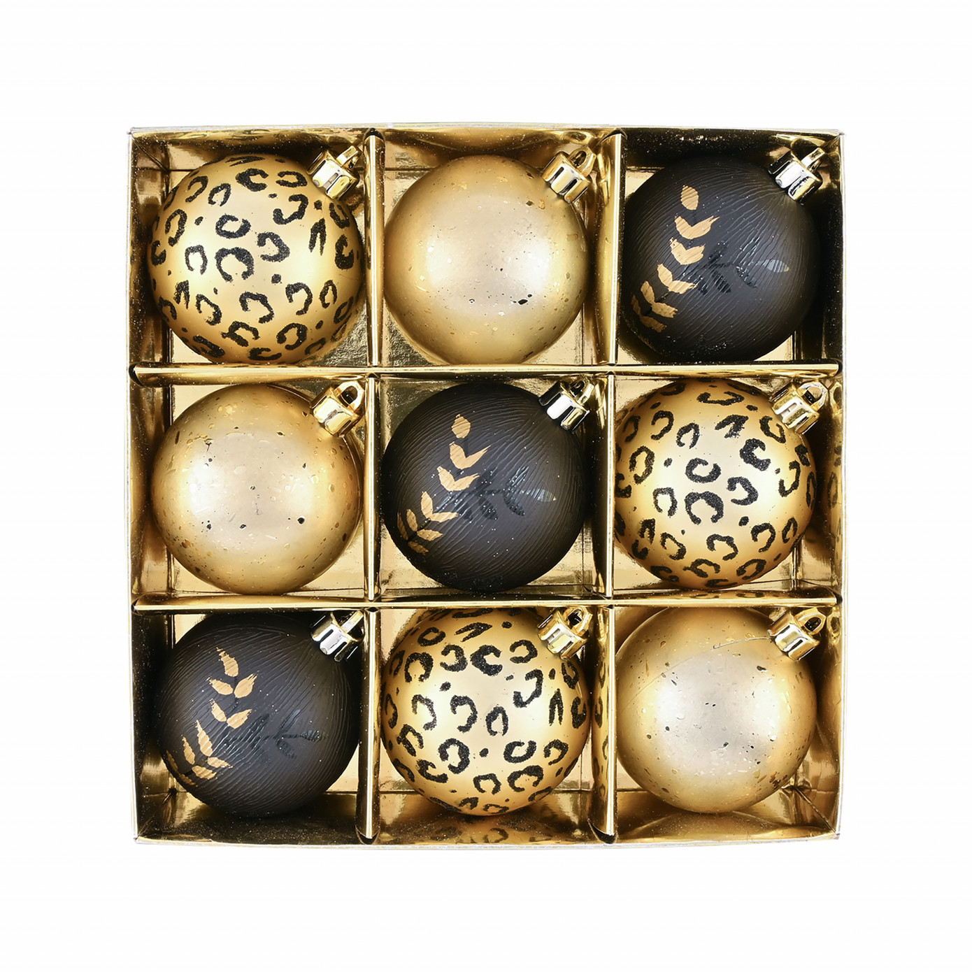 Karaca Home Leopard 9 Piece Tree Ornament Set