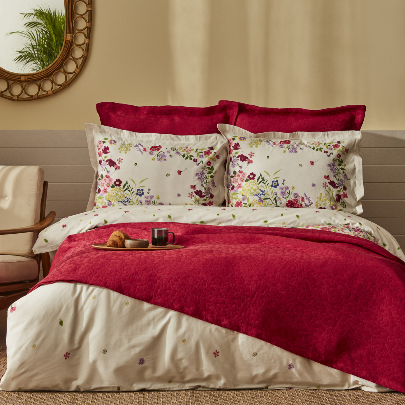 Karaca Home Lisette Cotton Double Duet Set Fuchsia