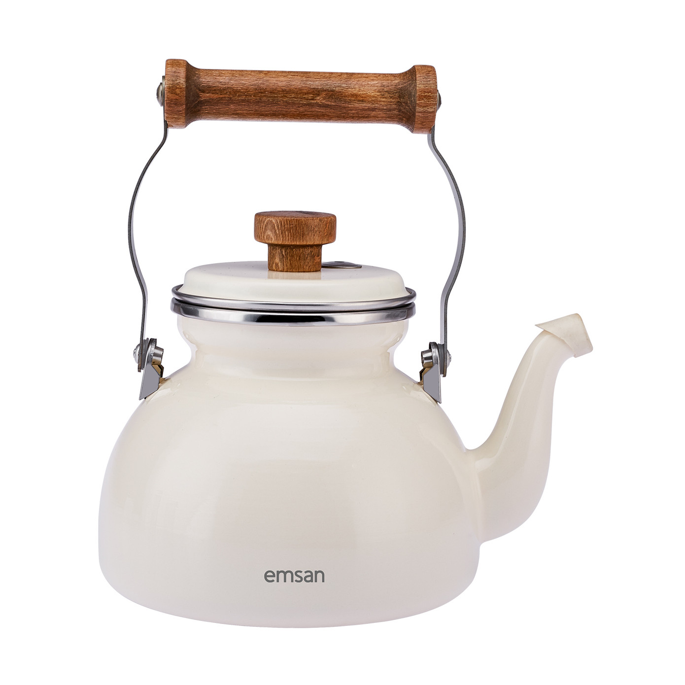 Emsan Royal Enamel Teapot Cream