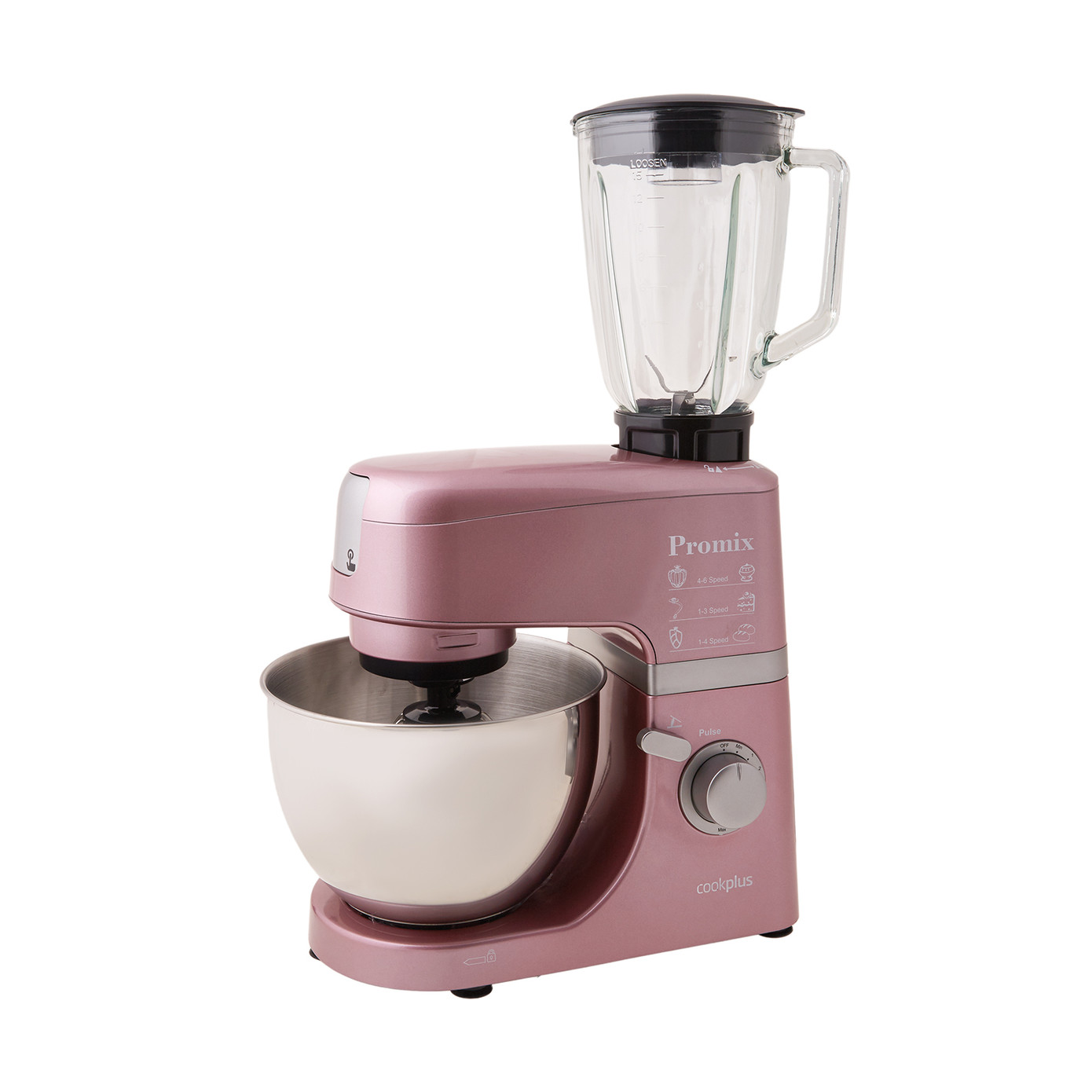 Cookplus Promix Ef802 Stand Mixer 1000W Kitchen Chef, Meat Grinder And Smoothie Blender Pink