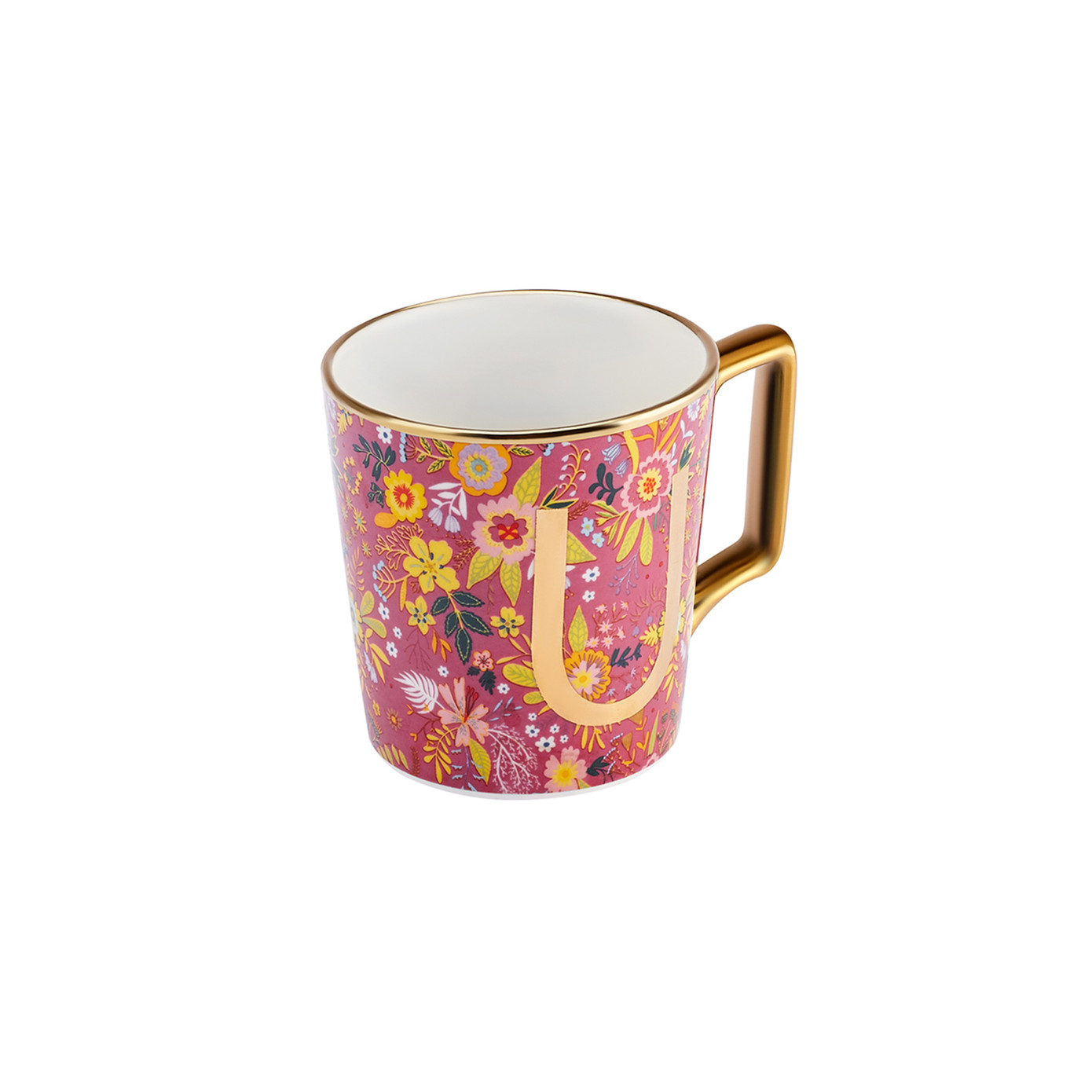 Karaca Flower U Letter Mug 350 Ml