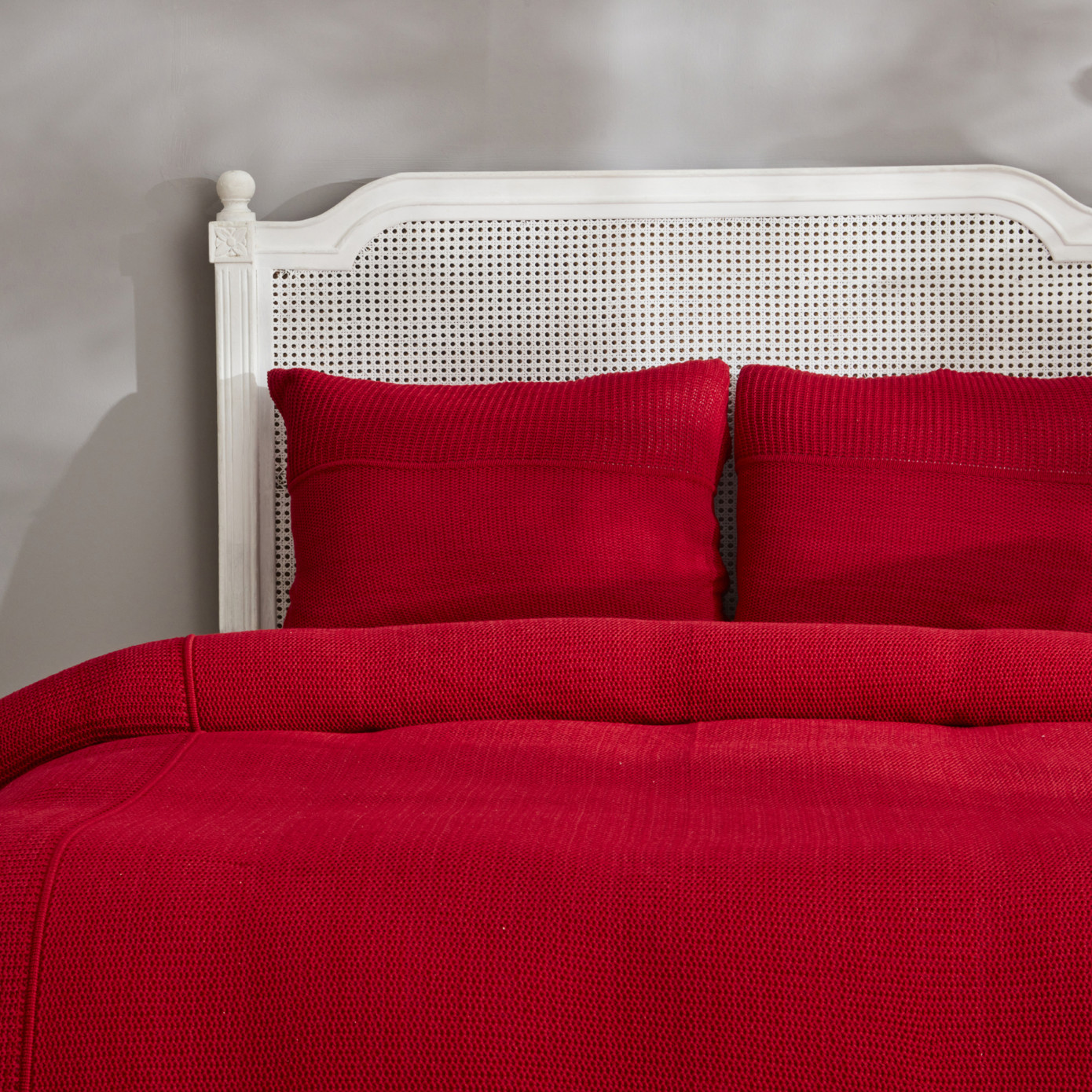 Karaca Home Rimba Double Knitwear Bedspread Set Red