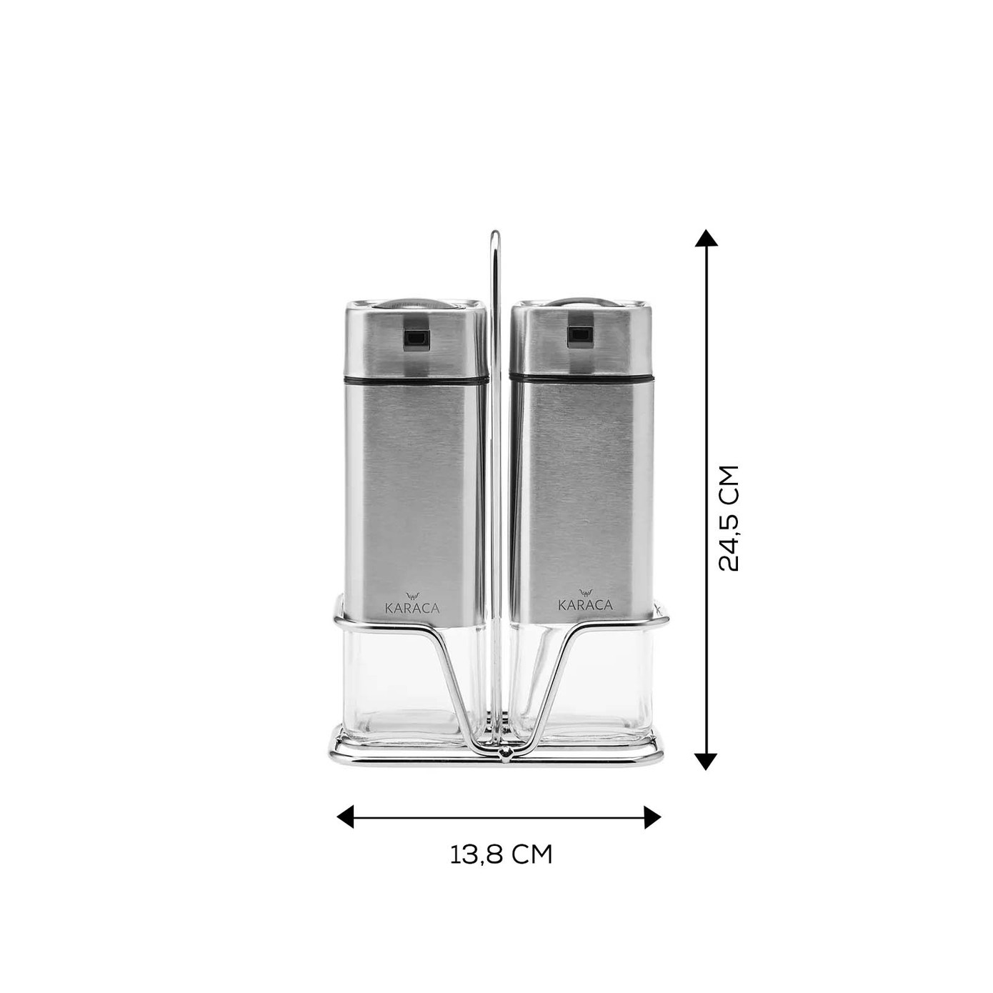 Karaca Avangart Inox Glass Oil And Vinegar