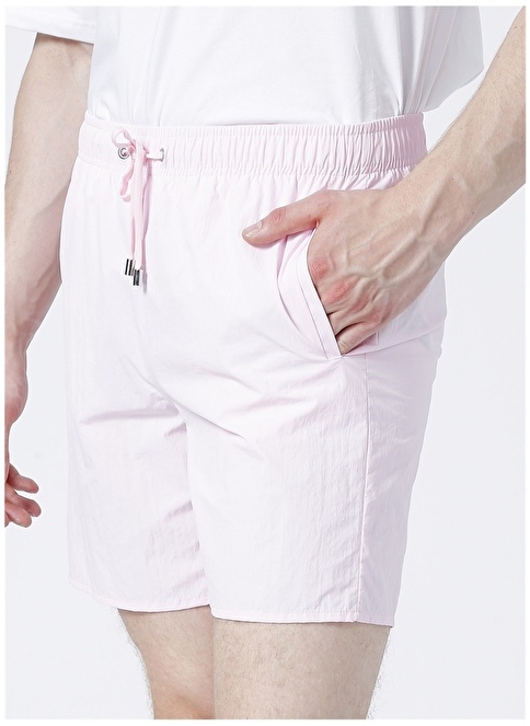 Factory Fab-5 Normal Waist Standard Fit Plain Pink Men's Shorts Swimwear