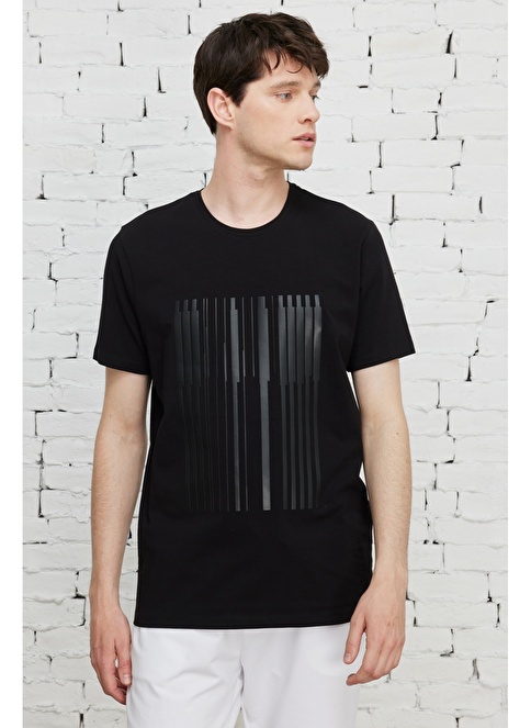 Slim Fit Crew Neck Short Sleeve Cotton T-Shirt