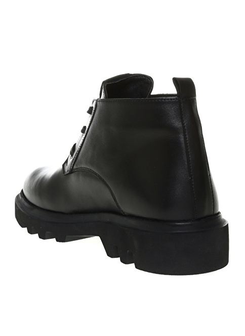 Factory Leather Black Men's Boots POHAN