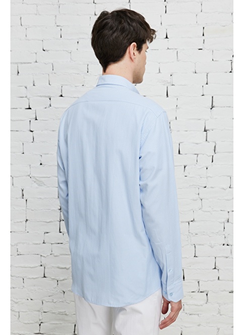 Comfort Fit Buttoned Collar Cotton Dobby Shirt