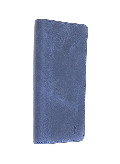 Factory Navy Blue Men's Leather Wallet FRK 253 WITH MAGNET PHONE