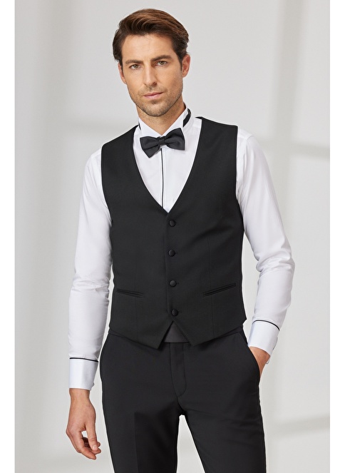 Slim Fit Slim Fit V Neck Classic Vest