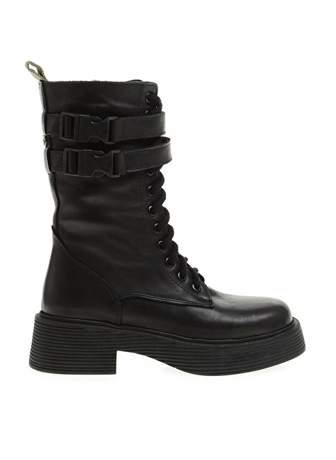 Factory Leather Black Women's Boots ANAPOLIS