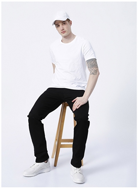 Factory O Neck Slim Fit Plain White Men's T-Shirt - ROMEO-O