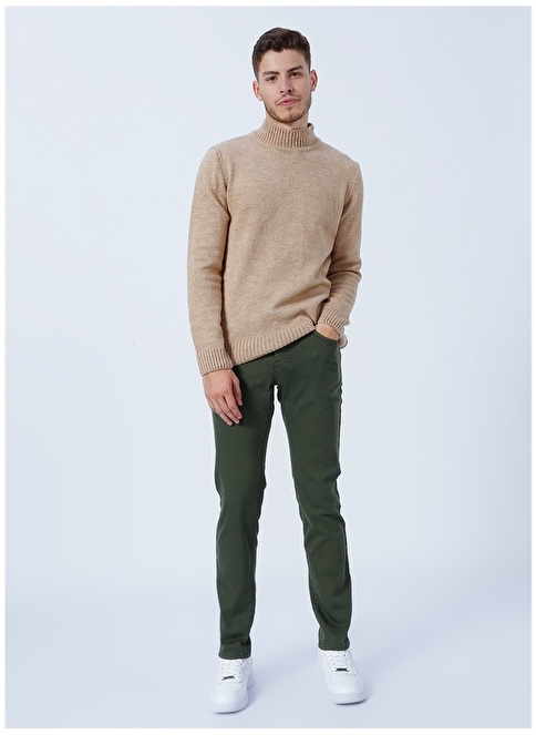 Altınyıldız Classics Normal Waist Skinny Leg Slim Fit Khaki Men's Trousers 4A1400000101