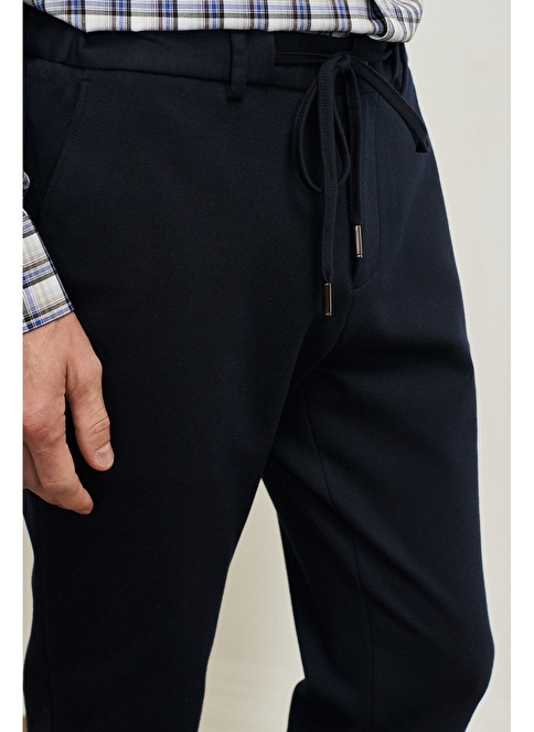 Altınyıldız Classics Normal Waist Slim Fit Slim Fit Navy Blue Men's Trousers 4A0123100025