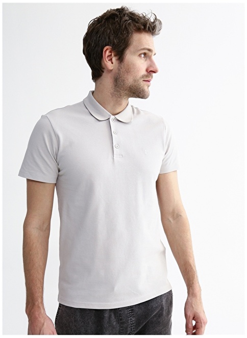 Factory Plain Gray Men's Polo T-Shirt HERO FATHER