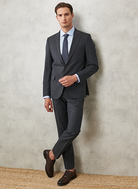 Slim Fit Dovetail Patterned Classic Suit