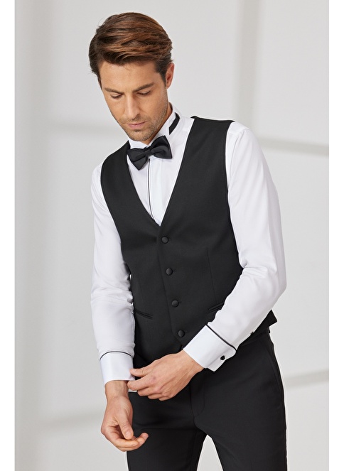 Slim Fit Slim Fit V Neck Classic Vest