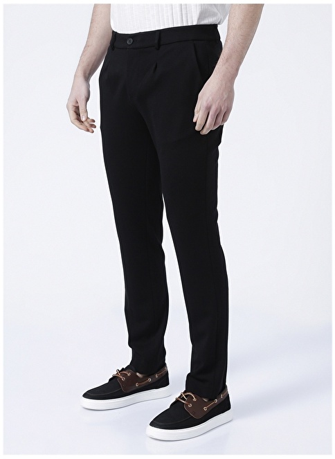 Factory Normal Waist Slim Leg Black Men's Chino Trousers KENYA