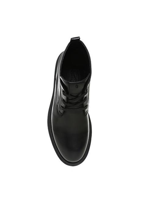 Factory Leather Black Men's Boots POHAN