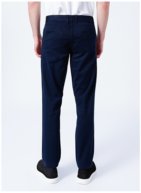 Factory Low Waist Slim Leg Navy Blue Men's Chino Pants MURI