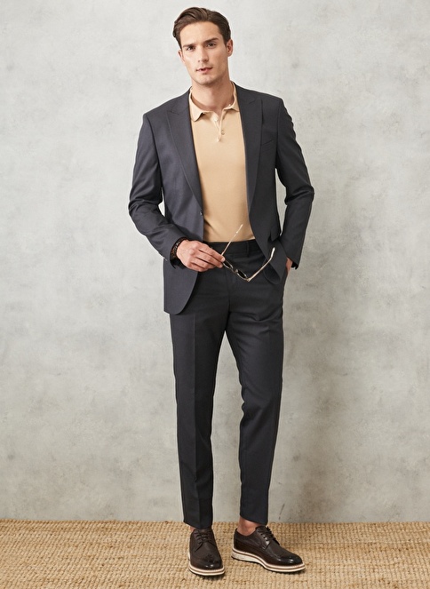 Slim Fit Dovetail Collar Straight Classic Suit