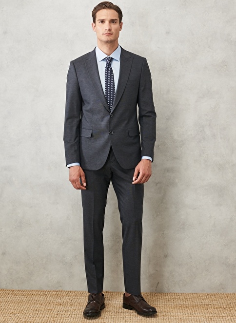 Slim Fit Dovetail Patterned Classic Suit