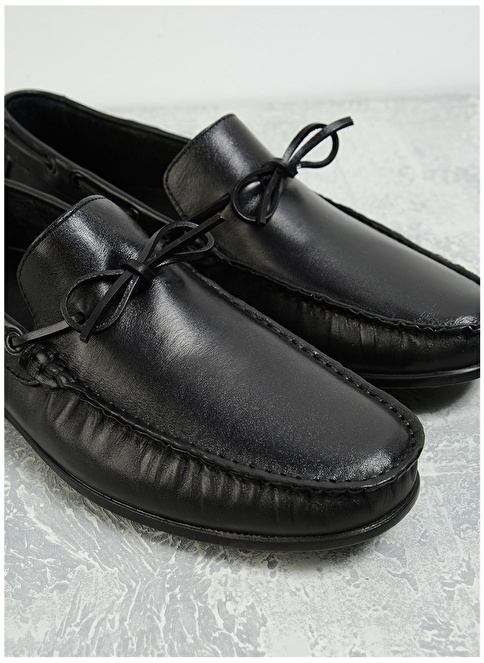 Factory Leather Black Men's Loafer SILVES