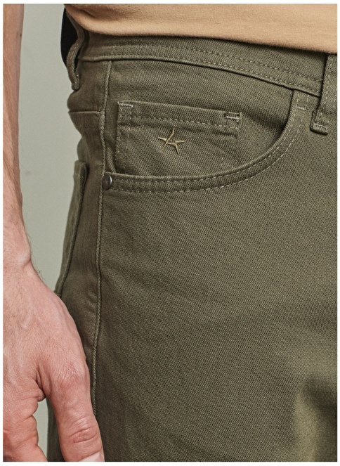 Altınyıldız Classics Normal Waist Piping Comfort Fit Khaki Men's Trousers 4A0123100062