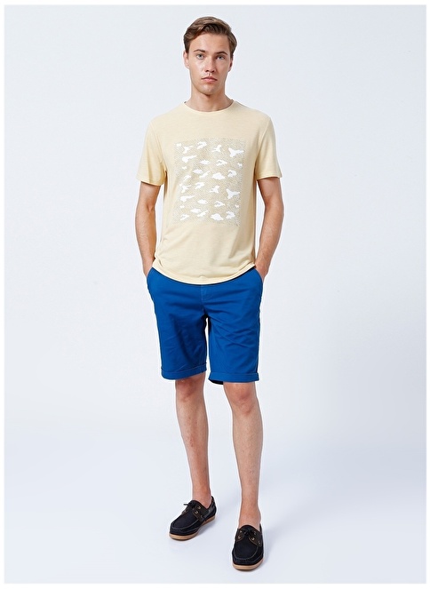 Factory Normal Waist Basic Saks Men's Bermuda Shorts NARSY