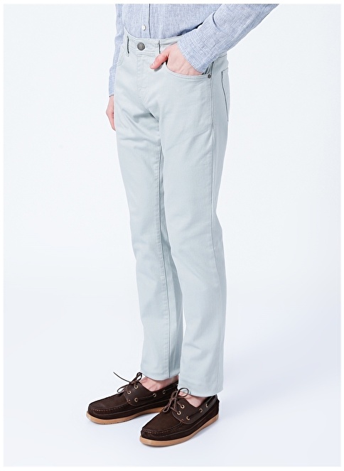 Altınyıldız Classic 4A1400000101 Normal Waist Slim Fit Straight Water Green Men's Trousers