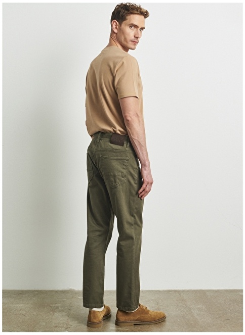 Altınyıldız Classics Normal Waist Piping Comfort Fit Khaki Men's Trousers 4A0123100062