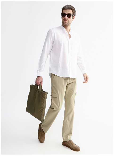 Factory Low Waist Slim Leg Khaki Men's Chino Pants KALIS