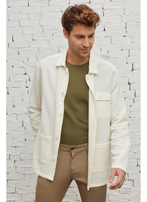 Altınyıldız Classics Comfort Fit Beige Men's Jacket 4A2023200047