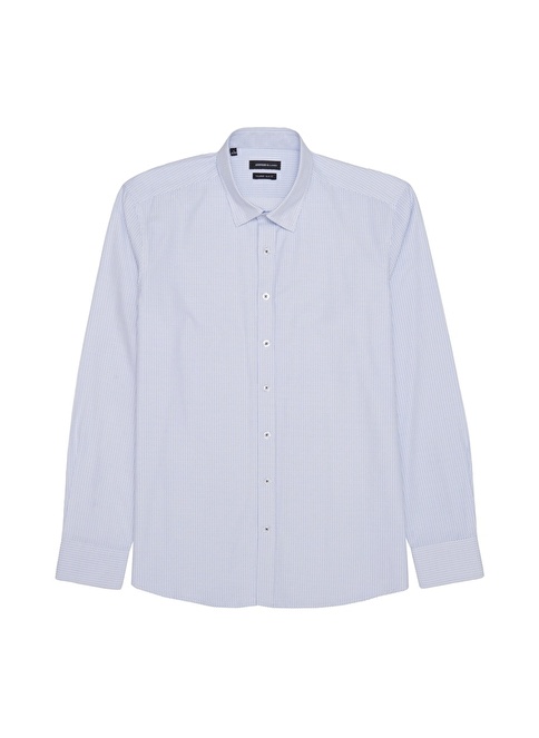 Altınyıldız Classics Buttoned Collar White - Blue Men's Shirt 4A2023200016