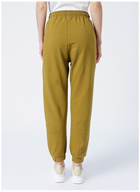 Factory Elastic Basic Plain Oil Green Women's Sweatpants TUNA