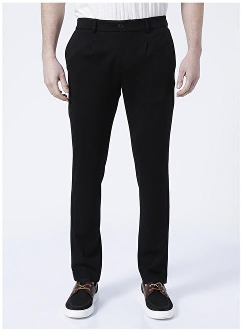 Factory Normal Waist Slim Leg Black Men's Chino Trousers KENYA