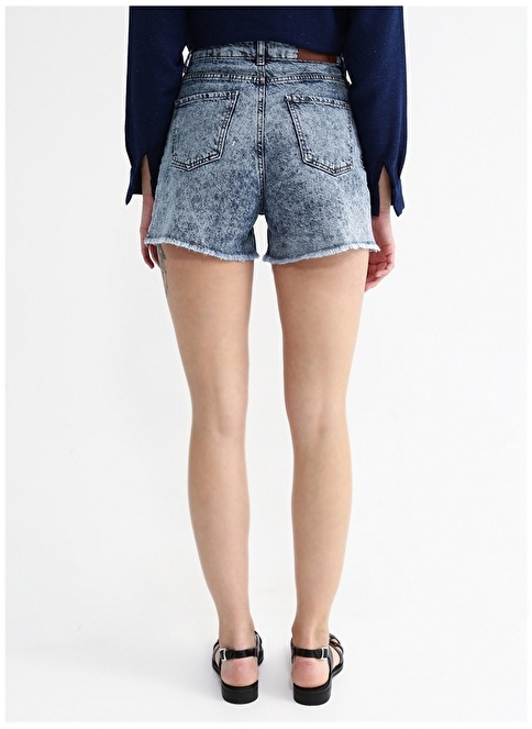 Factory Normal Waist Basic Indigo Women's Shorts KALE