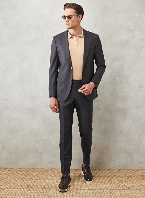 Slim Fit Dovetail Collar Straight Classic Suit